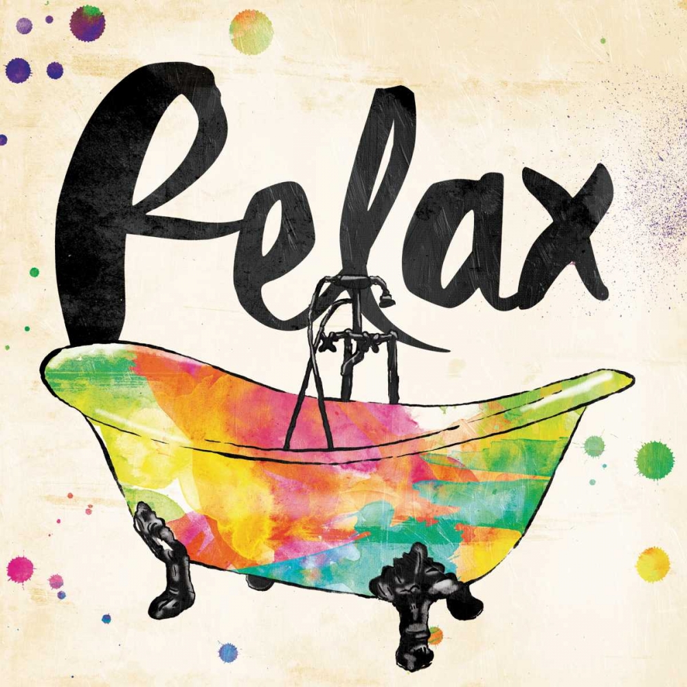 Relax Colorful Bath art print by Jace Grey for $57.95 CAD