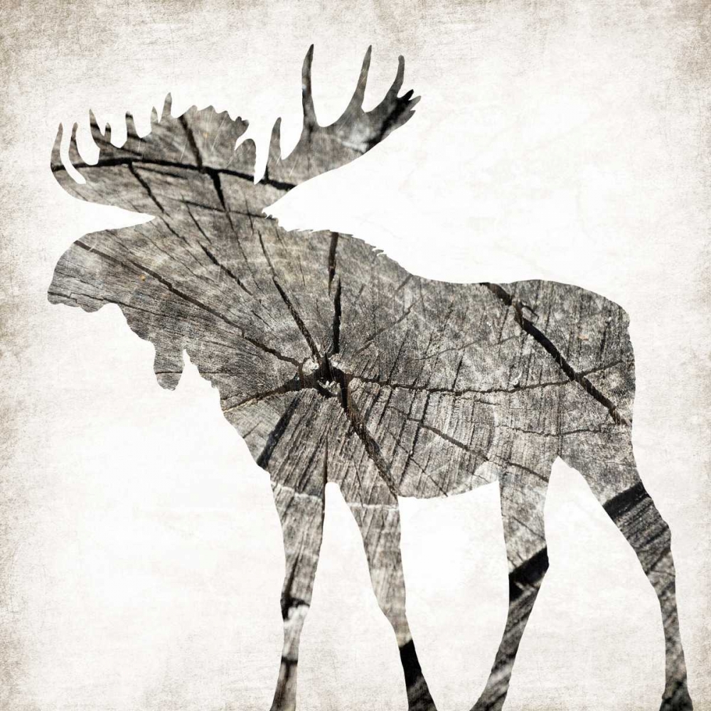 Wood Moose Mate art print by Jace Grey for $57.95 CAD