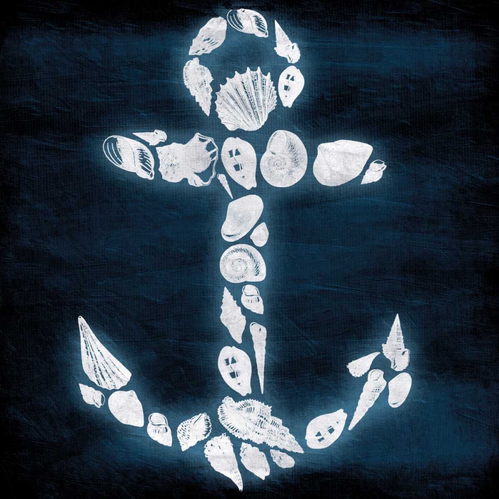 Shell Anchor Deep Blue art print by Jace Grey for $57.95 CAD