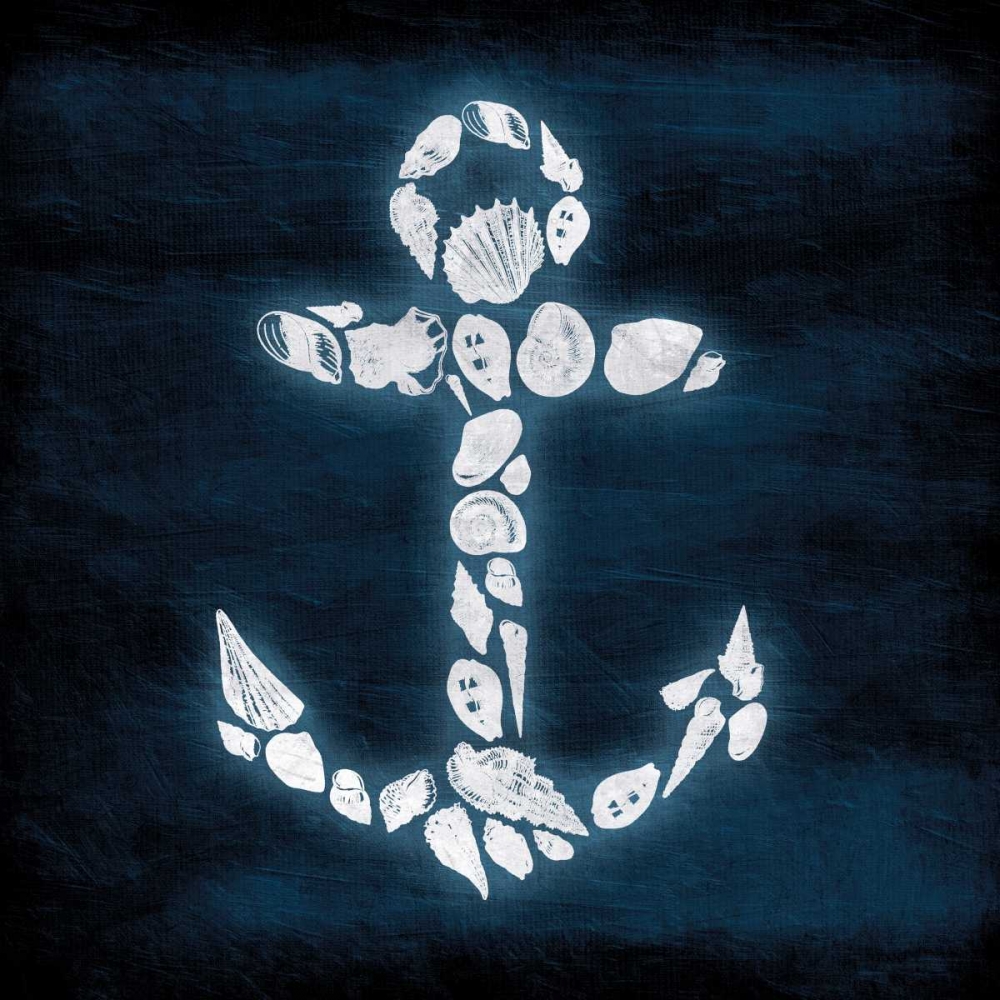 Shell Anchor Deeper Blue art print by Jace Grey for $57.95 CAD