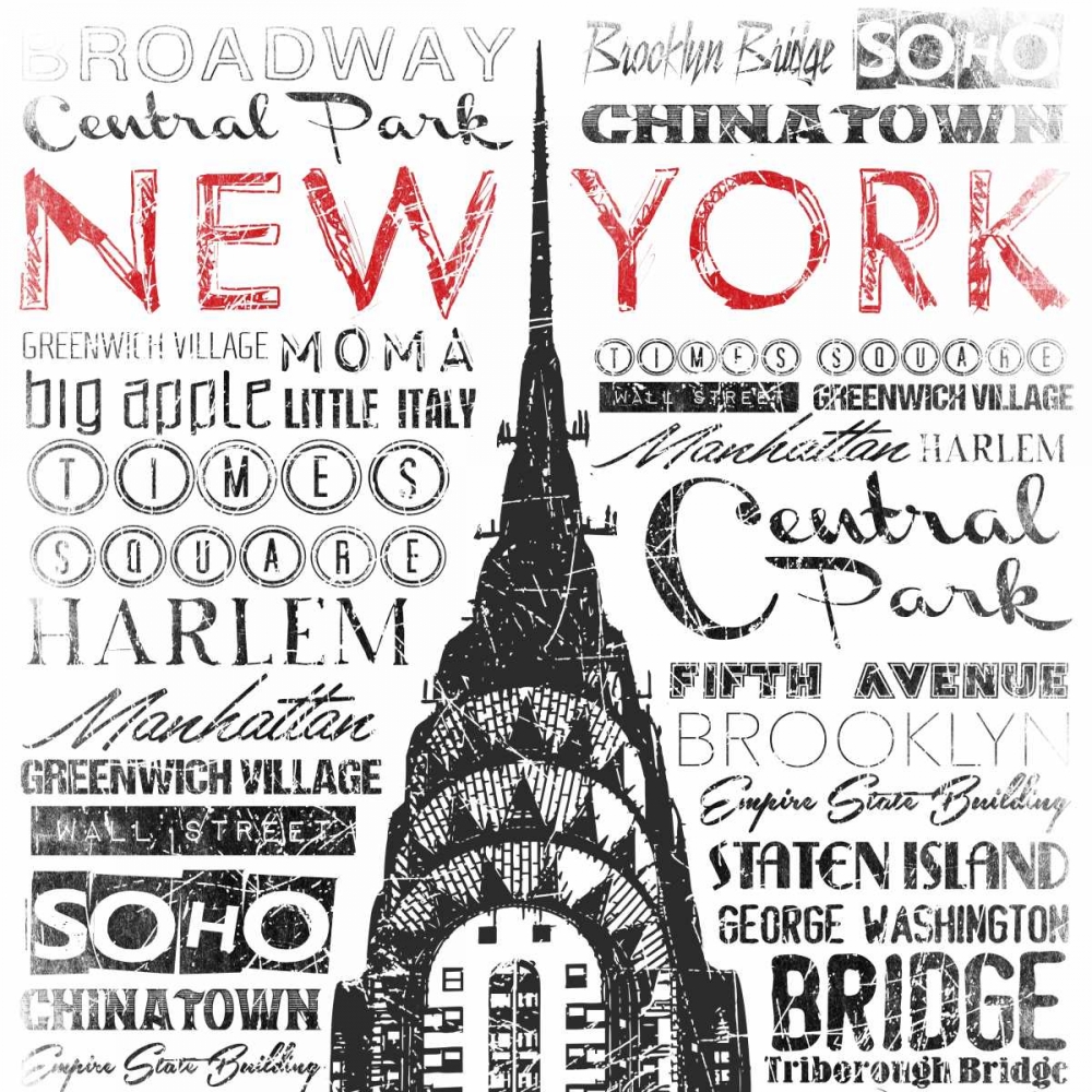New York Words art print by Jace Grey for $57.95 CAD