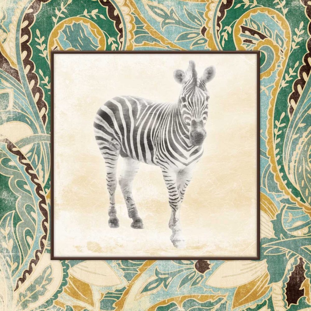 Floral Sea Zebra art print by Jace Grey for $57.95 CAD