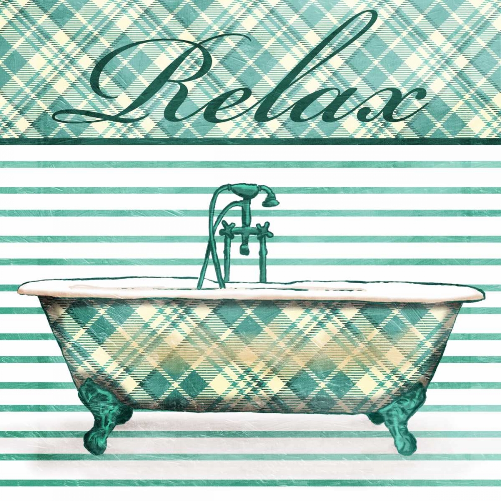 Relaxed Plaid Bath art print by Jace Grey for $57.95 CAD