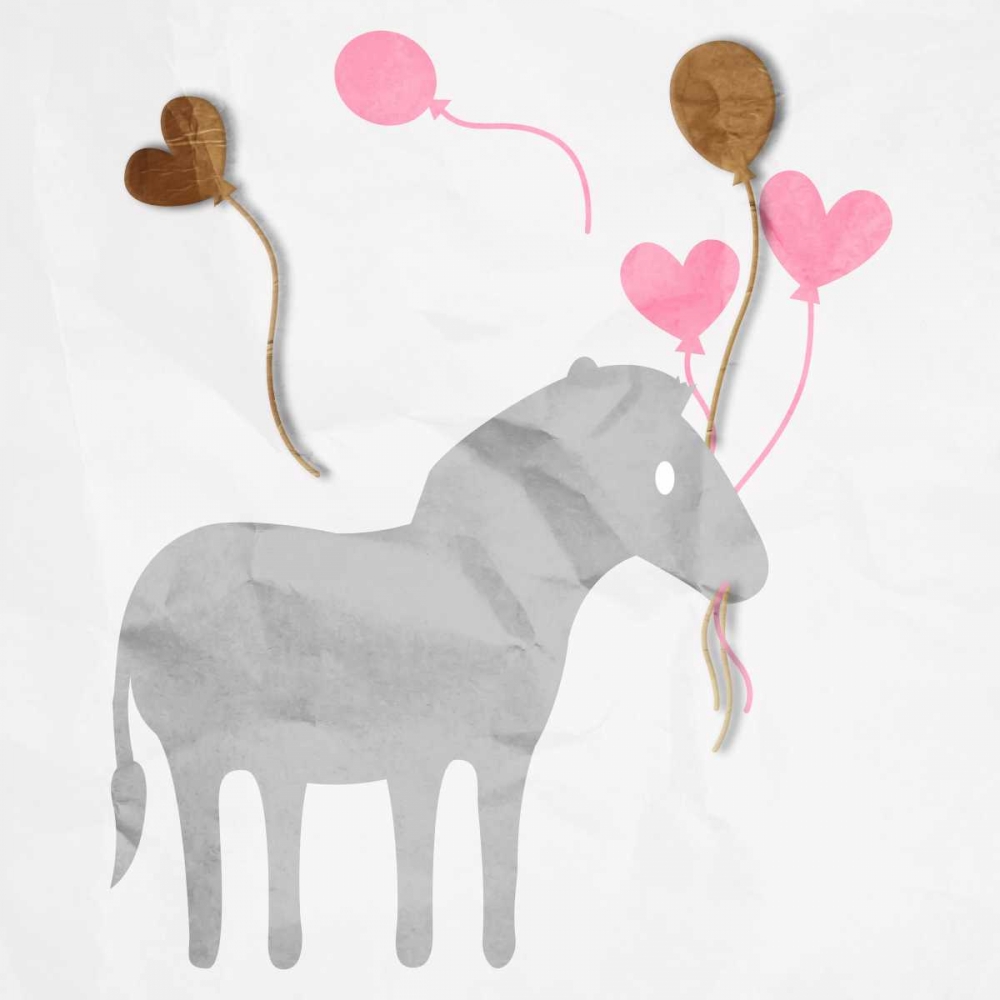 Zebra Balloon art print by Jace Grey for $57.95 CAD