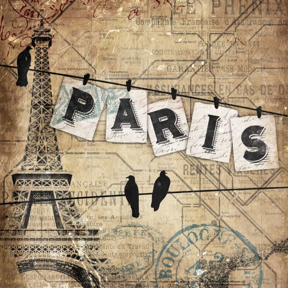Paris On The Line art print by Jace Grey for $57.95 CAD