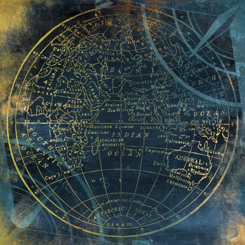 Golden Blue World Side B art print by Jace Grey for $57.95 CAD