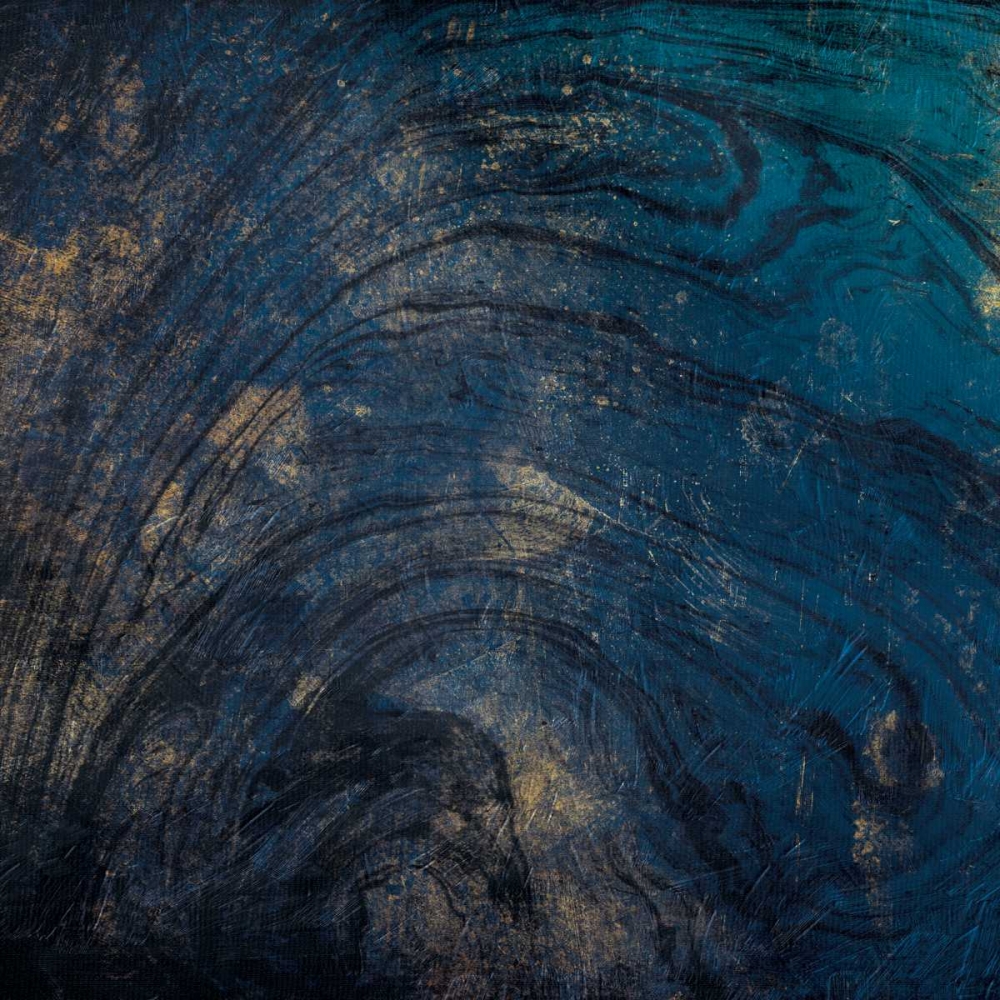 Golden Blue Marble art print by Jace Grey for $57.95 CAD