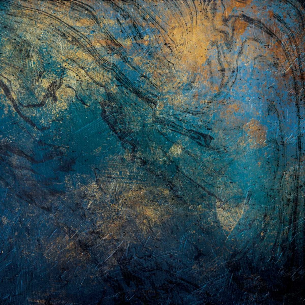 Golden Blue Marble Mate art print by Jace Grey for $57.95 CAD