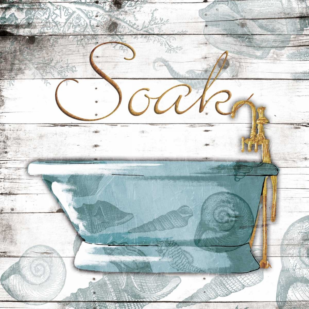Golden Coastal Bath Mate art print by Jace Grey for $57.95 CAD