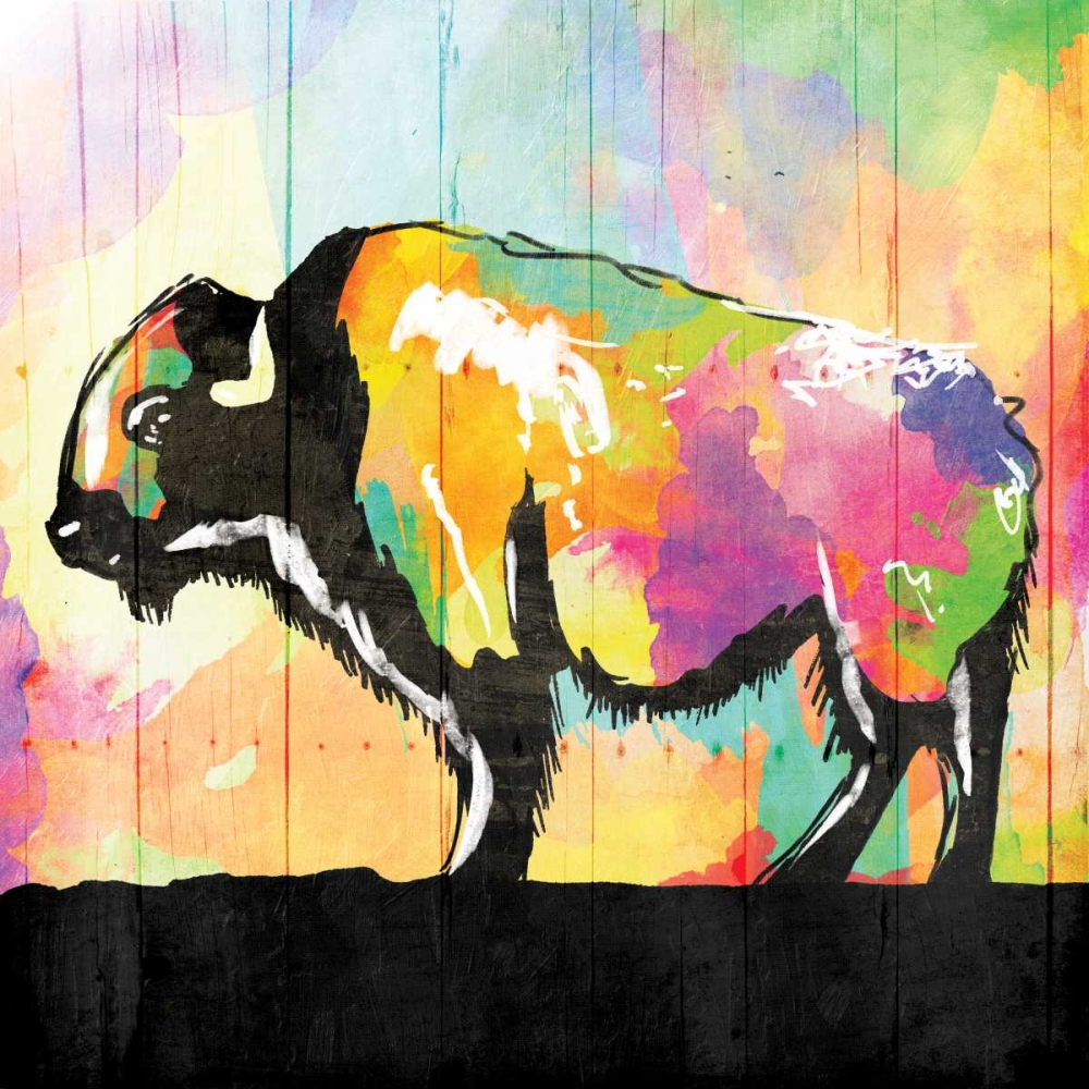Colorful Buffalo art print by Jace Grey for $57.95 CAD