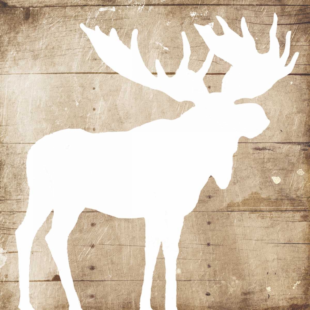 White On Wood Moose art print by Jace Grey for $57.95 CAD
