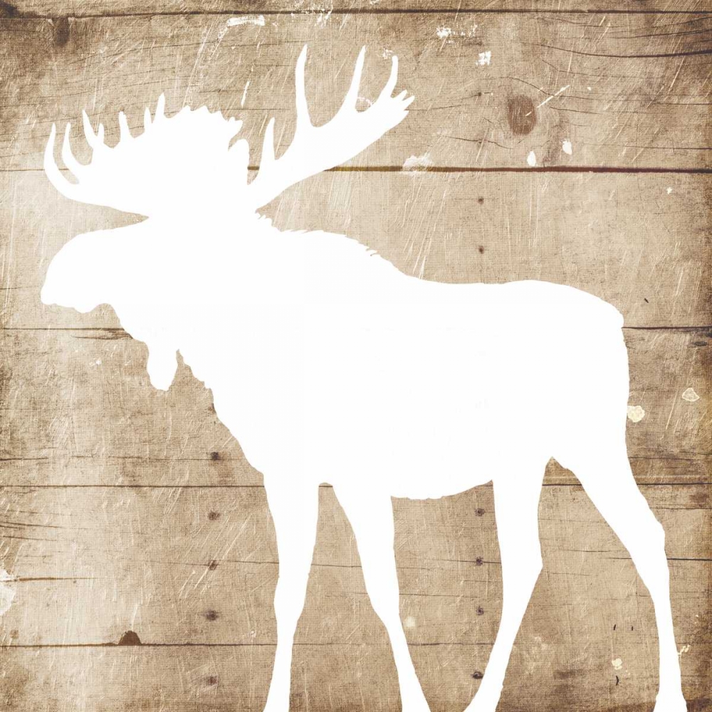 White On Wood Moose Mate art print by Jace Grey for $57.95 CAD