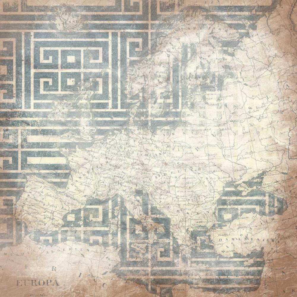 Patterned Map Europa art print by Jace Grey for $57.95 CAD