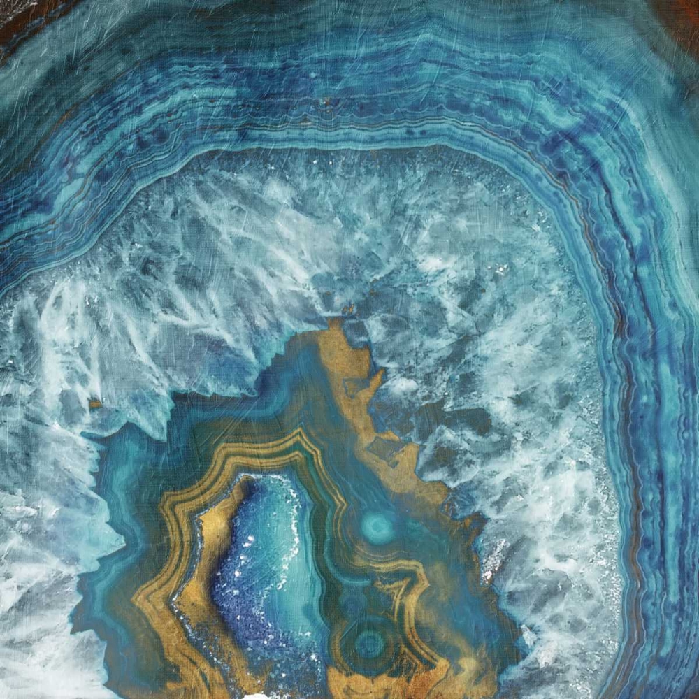 Gold Blue Flow art print by Jace Grey for $57.95 CAD
