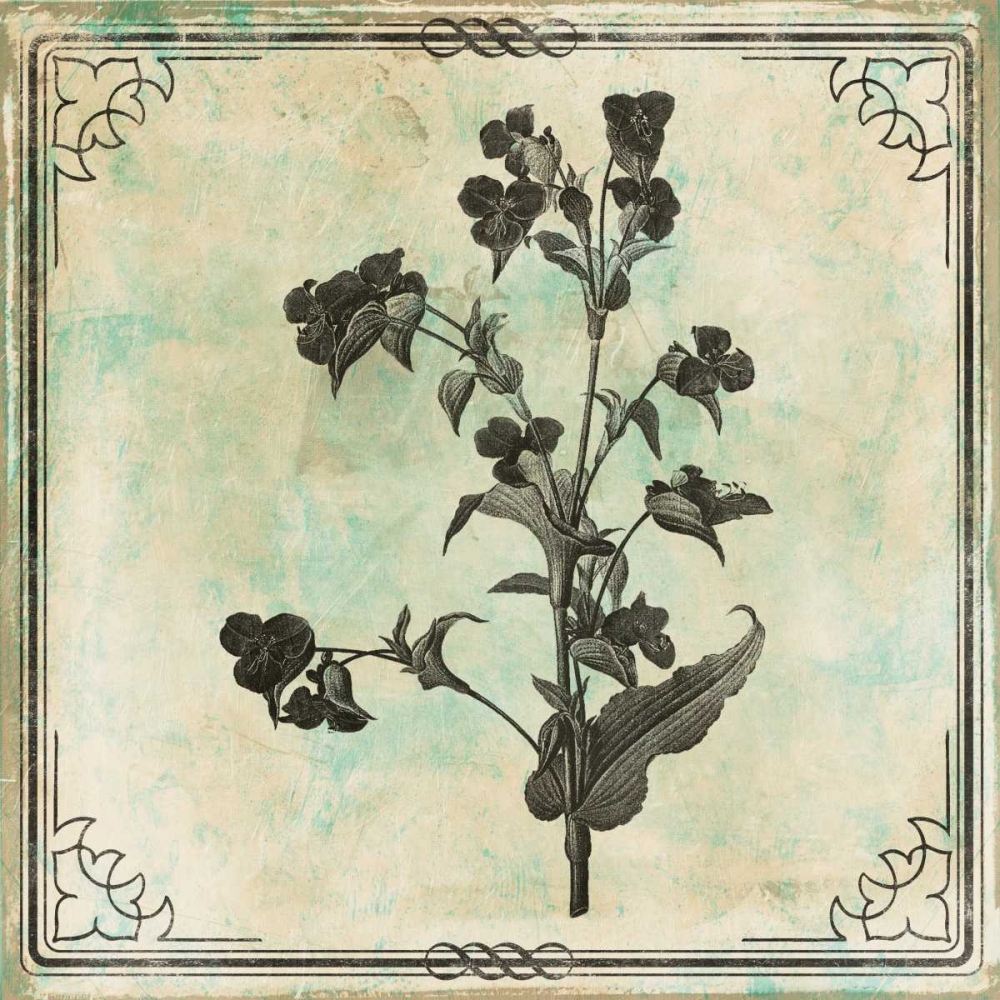 Bordered Stencil Floral Mate art print by Jace Grey for $57.95 CAD