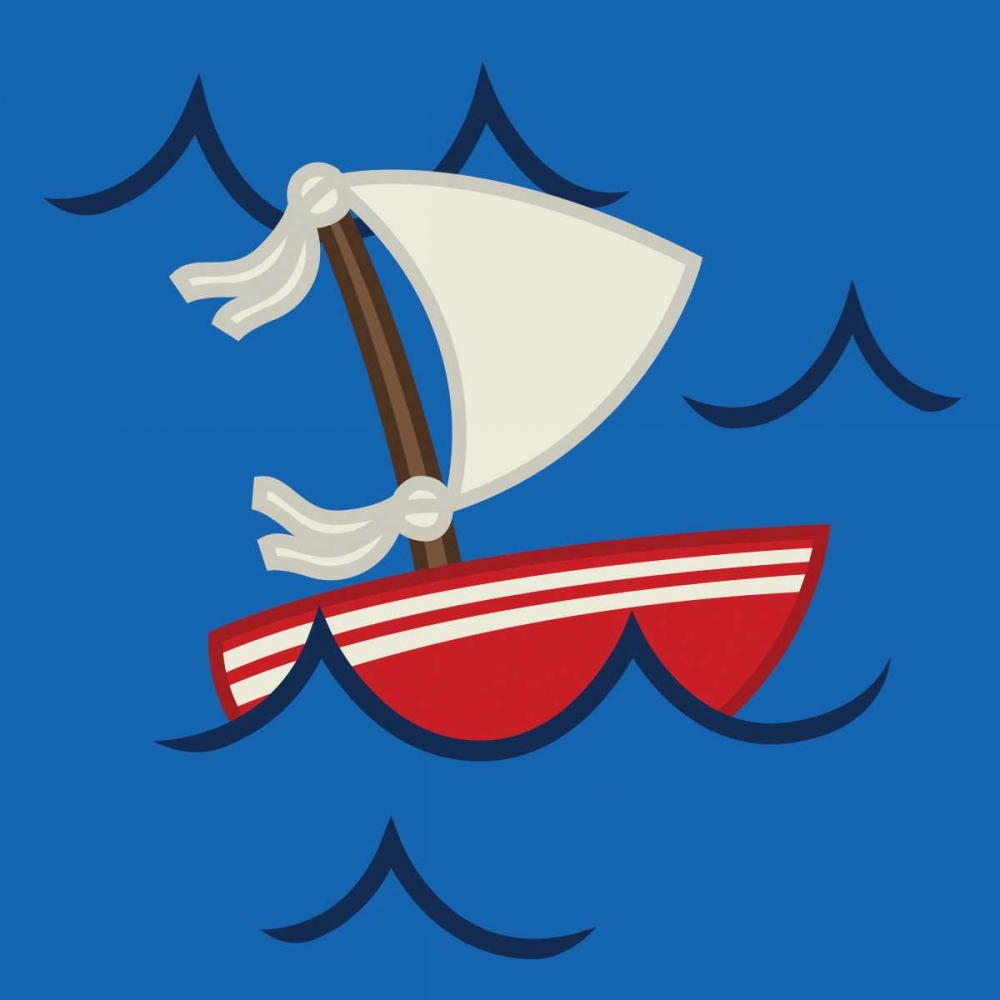 Boat In The Waves art print by Jace Grey for $57.95 CAD