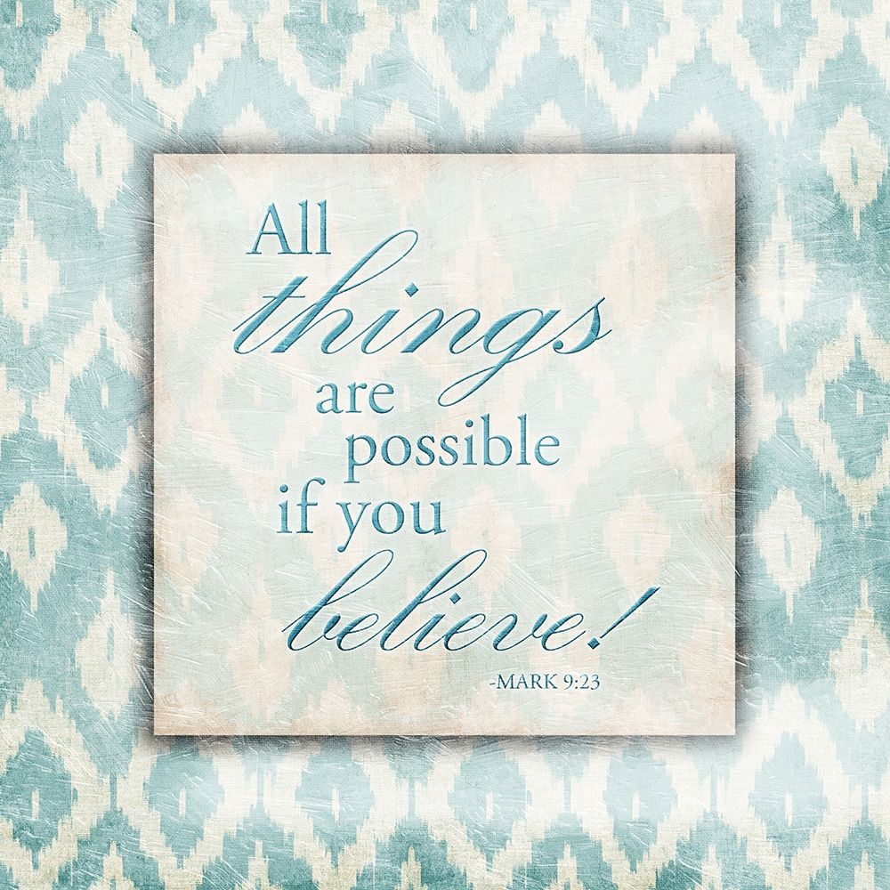 Believe Light Blue art print by Jace Grey for $57.95 CAD