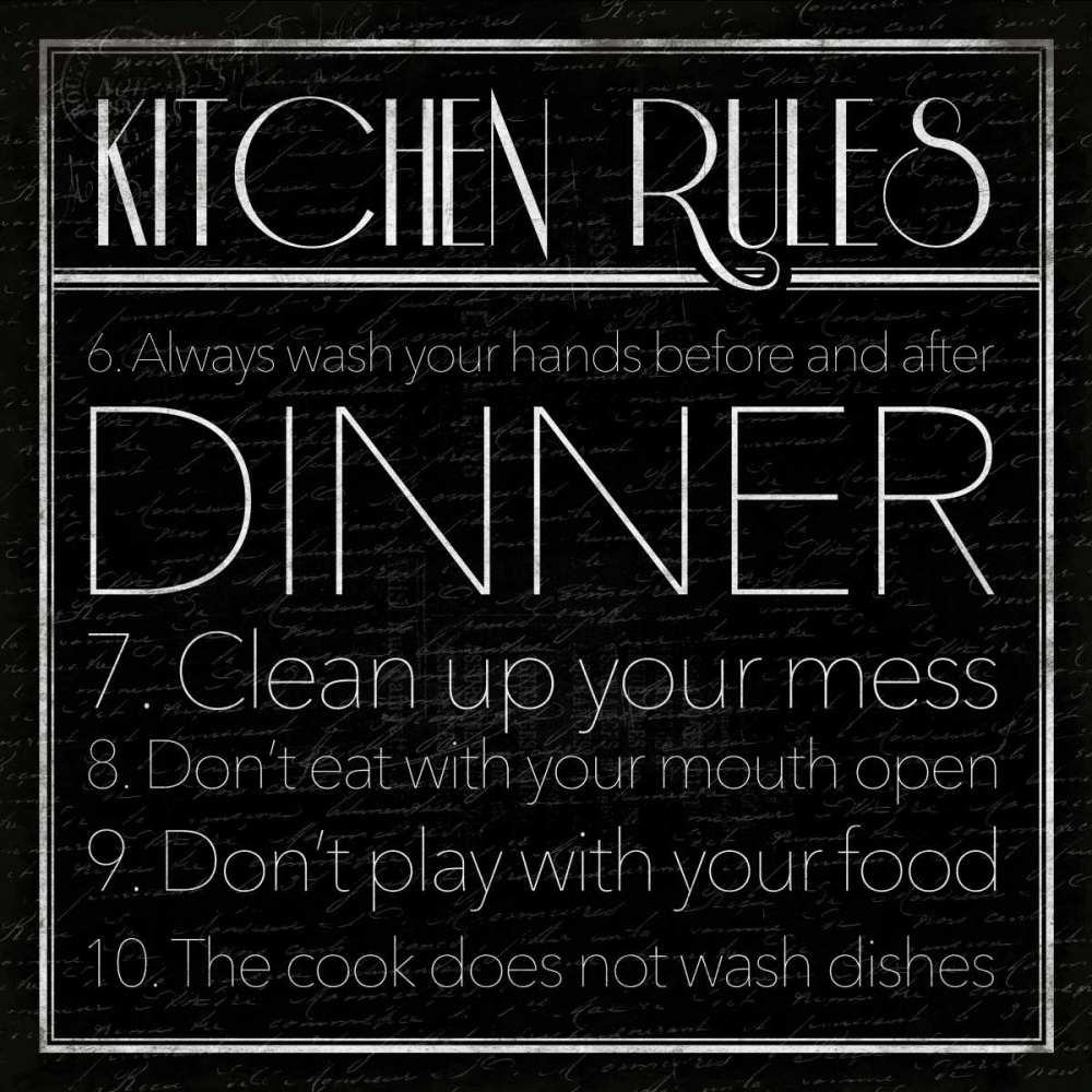 Kitchen Rules 2 art print by Jace Grey for $57.95 CAD