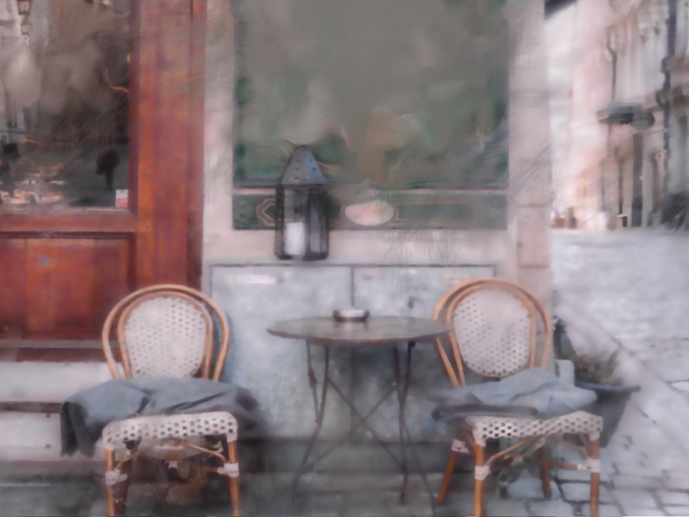 Outside Cafe art print by Jesse Keith for $57.95 CAD