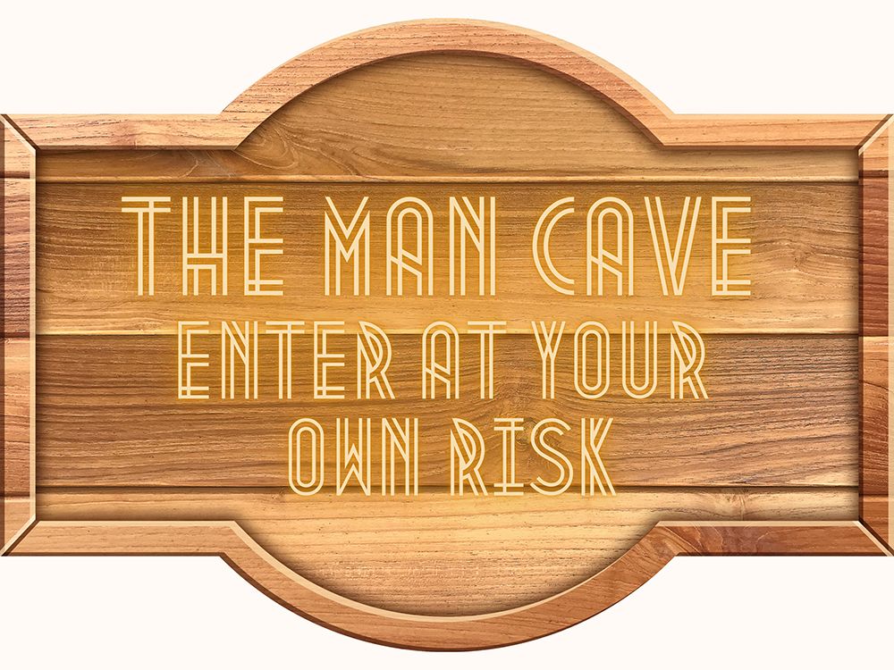 The Man Cave Enter art print by Jesse Keith for $57.95 CAD