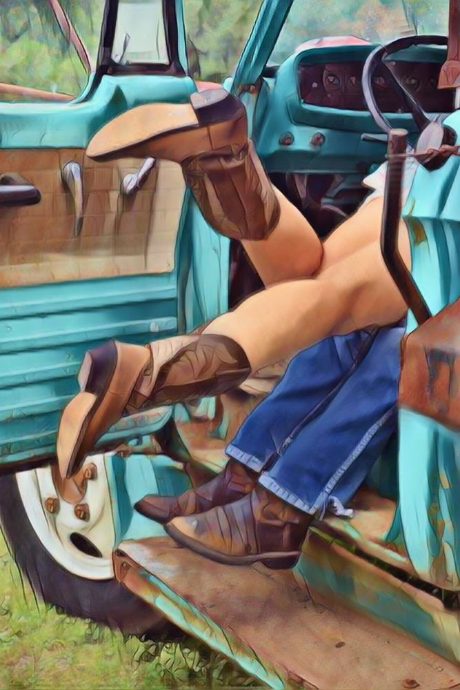 Couple And Boots art print by Jesse Keith for $57.95 CAD