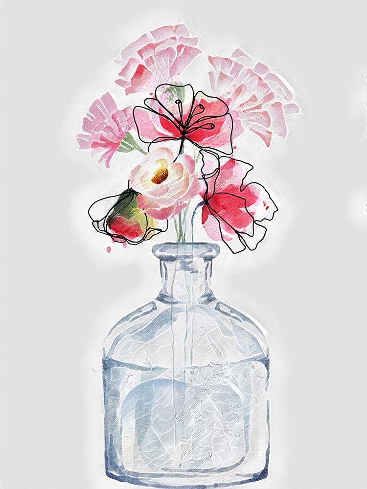 Watercolor Flower Lines art print by Jesse Keith for $57.95 CAD