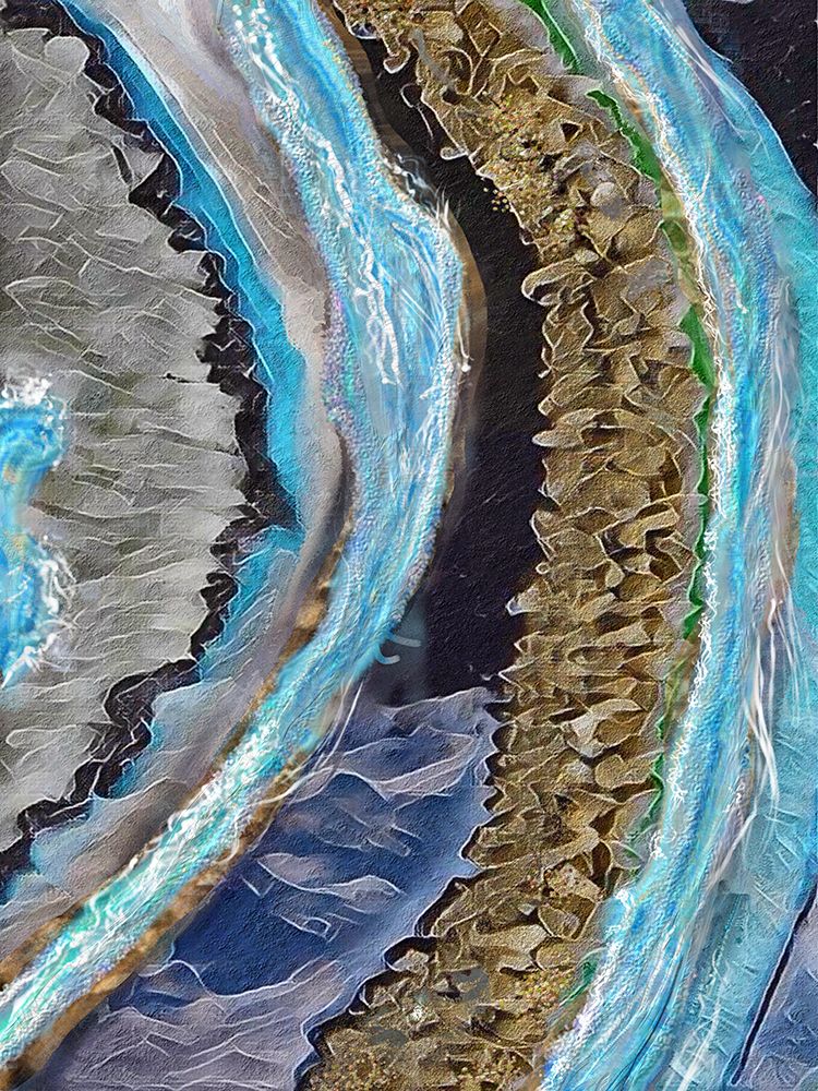 Gold Flake Geode art print by Jesse Keith for $57.95 CAD