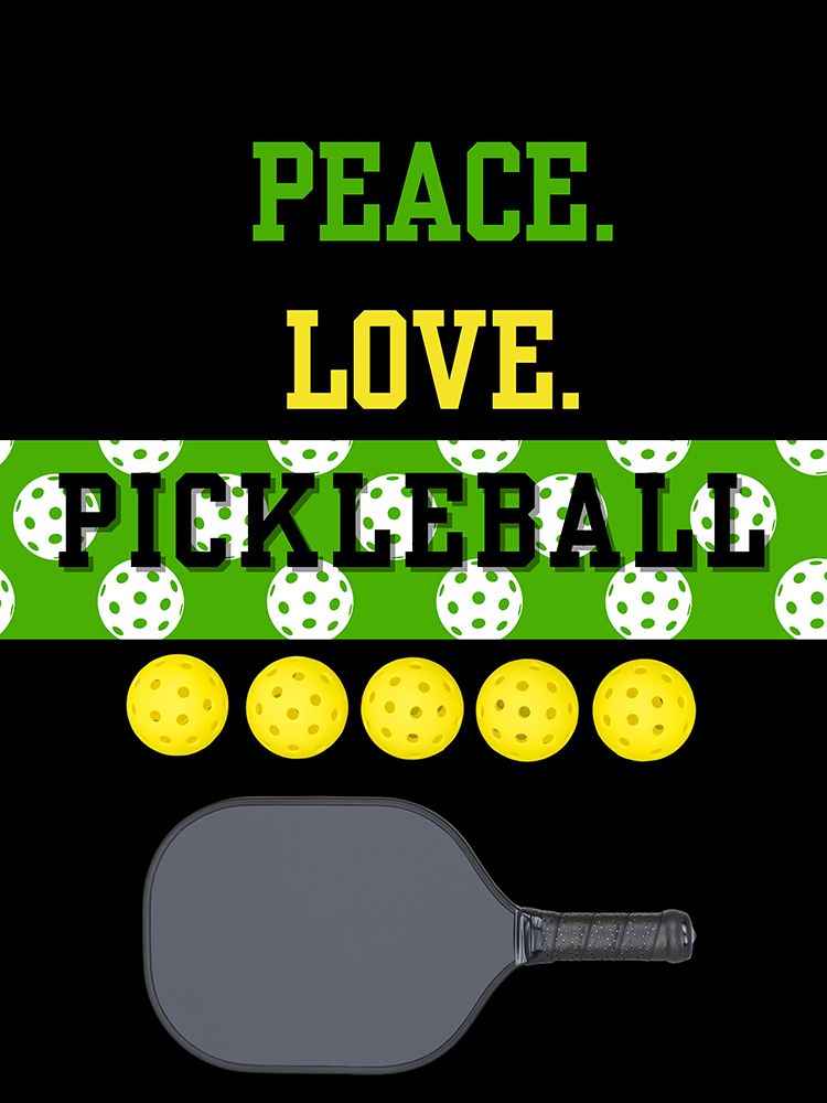 Peace Love Pickleball art print by Jesse Keith for $57.95 CAD