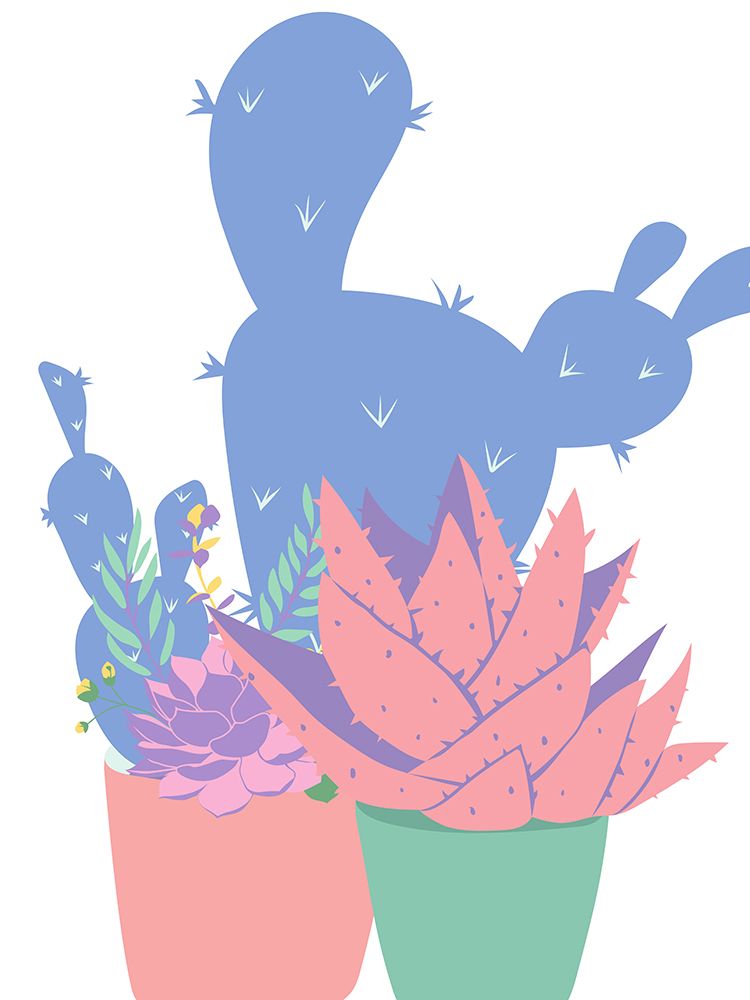 Periwinkle Cactus art print by Jesse Keith for $57.95 CAD