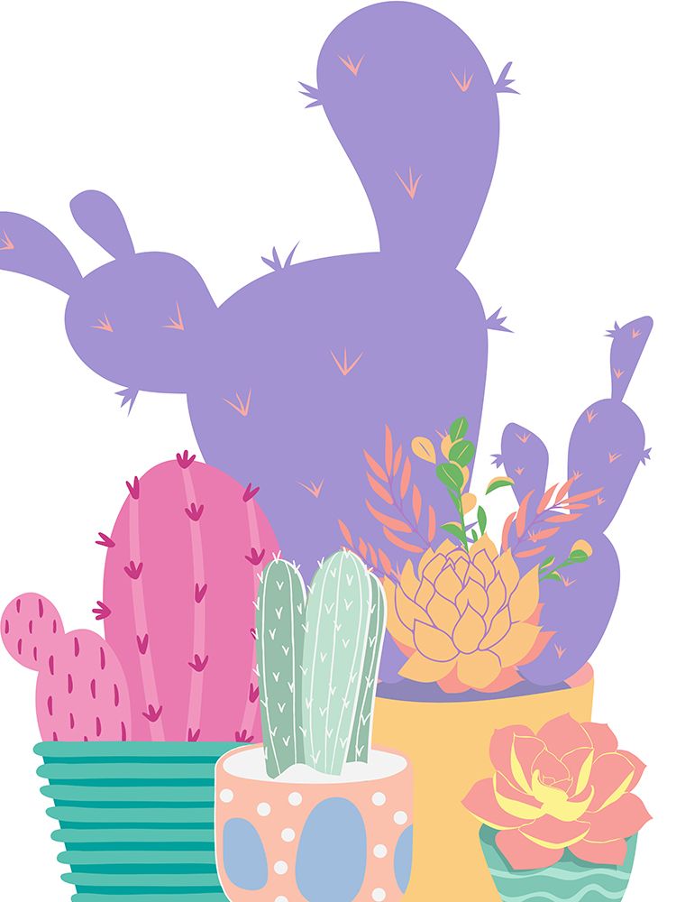 Periwinkle Cactus 2 art print by Jesse Keith for $57.95 CAD
