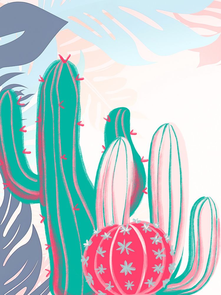 Cactus In Pastels art print by Jesse Keith for $57.95 CAD