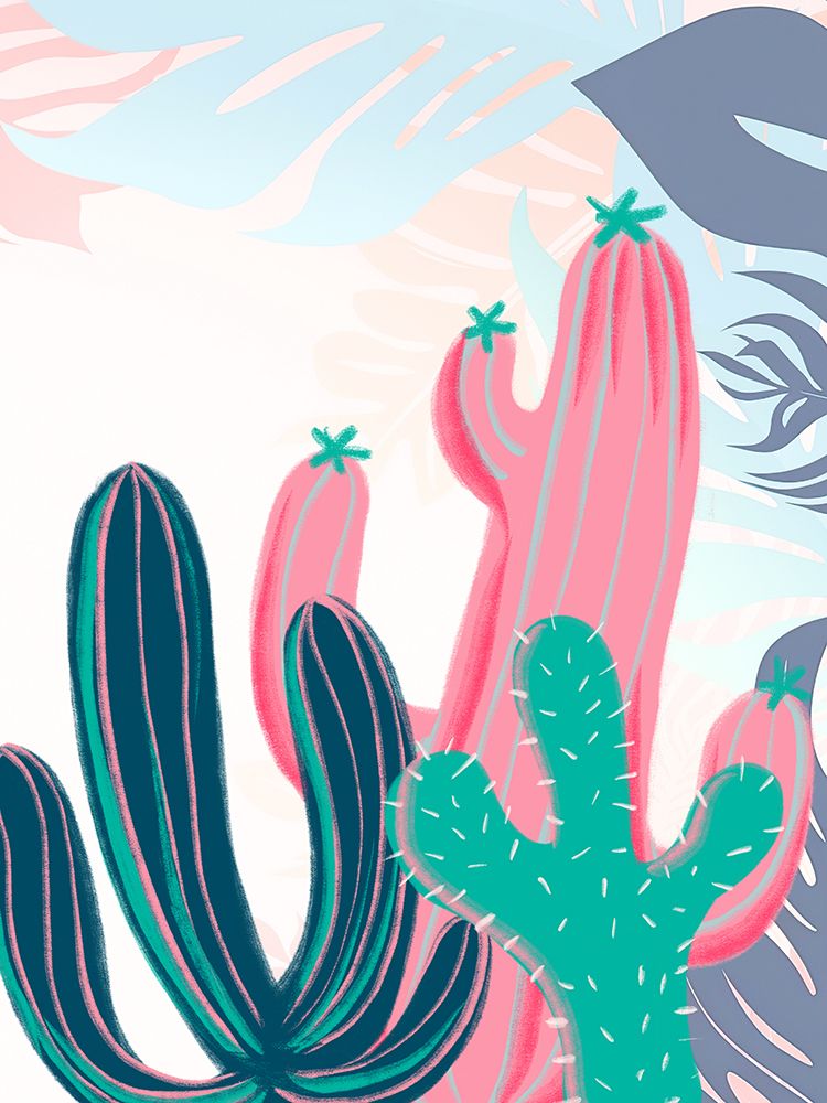 Cactus In Pastels 2 art print by Jesse Keith for $57.95 CAD