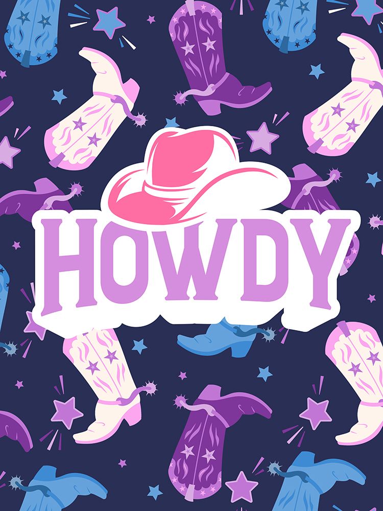 Purple Howdy art print by Jesse Keith for $57.95 CAD