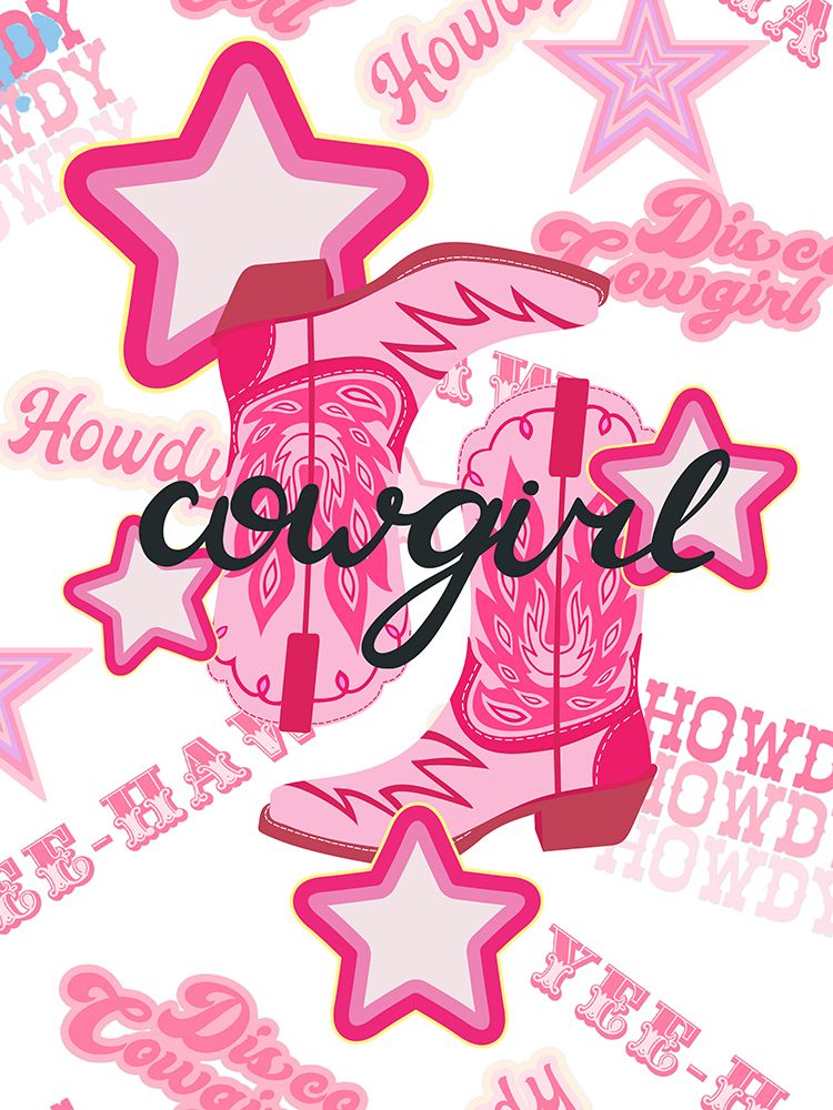 Pink Disco Cowgirl art print by Jesse Keith for $57.95 CAD