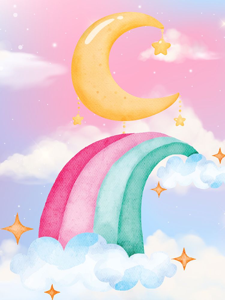 Moon Rainbow art print by Jesse Keith for $57.95 CAD