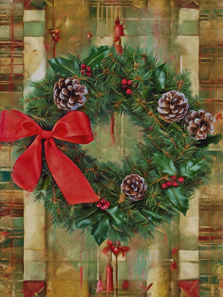 Christmas And Pinecones art print by Jesse Keith for $57.95 CAD
