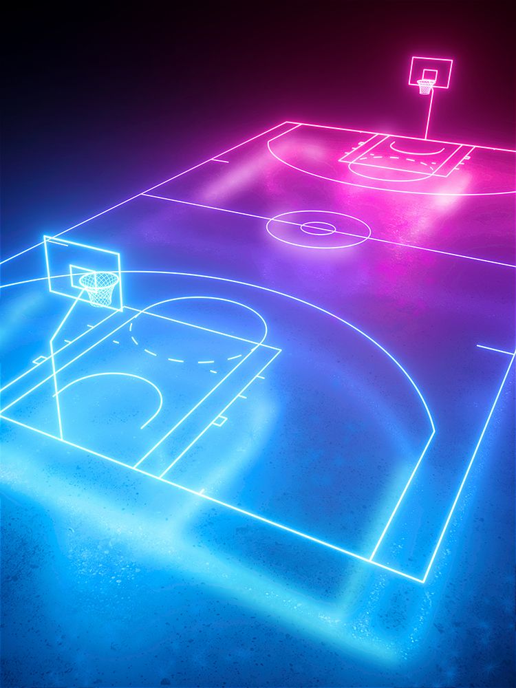 Neon Court 2 art print by Jesse Keith for $57.95 CAD