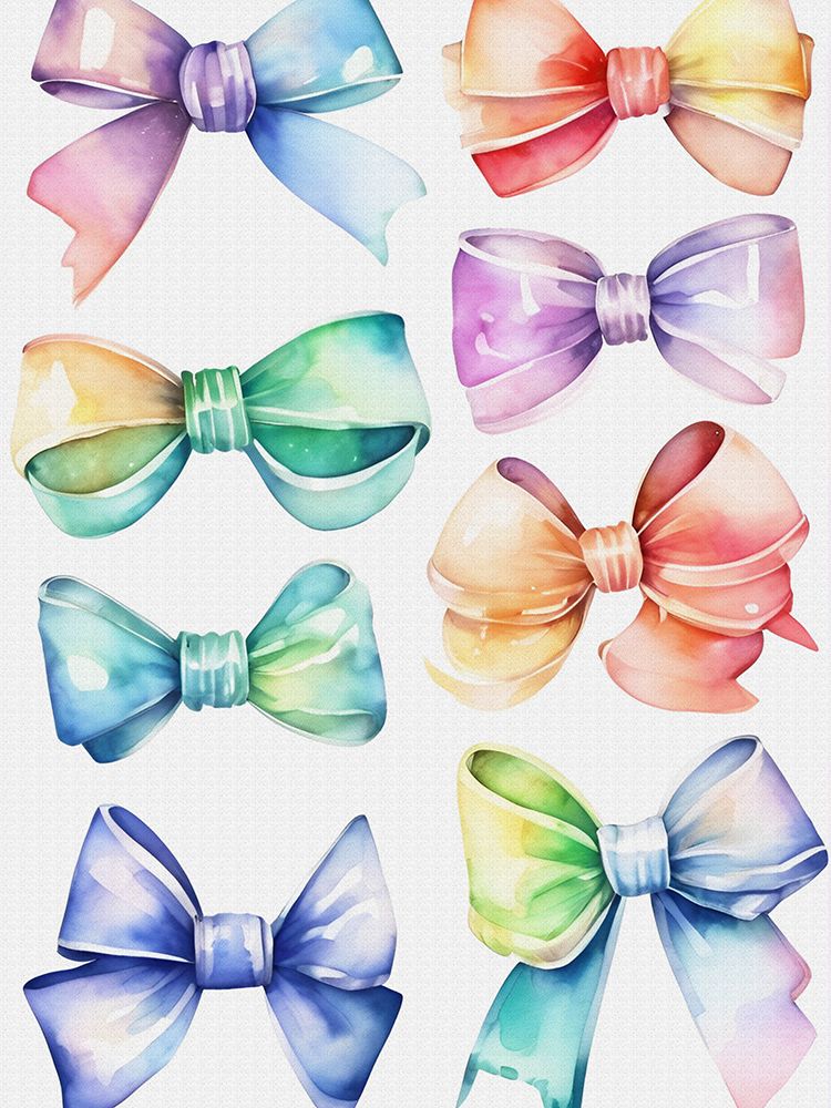 Watercolor Bows 1 art print by Jesse Keith for $57.95 CAD
