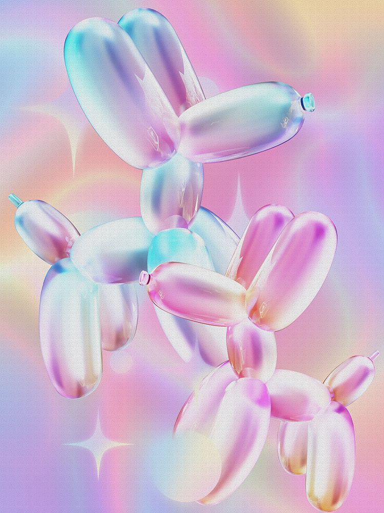 Ethereal Balloon Dogs art print by Jesse Keith for $57.95 CAD