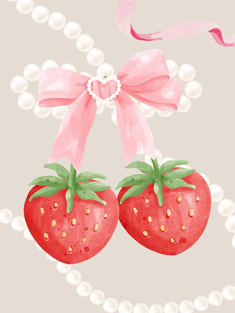 Strawberry Pearls art print by Jesse Keith for $57.95 CAD