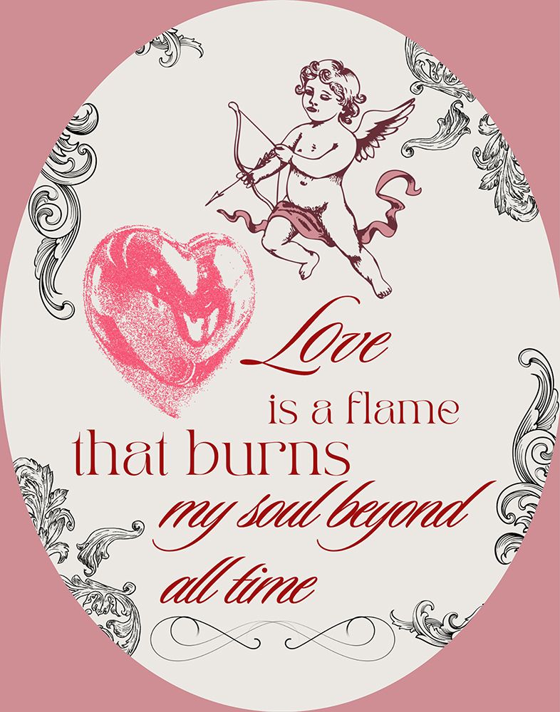Love Is A Flame Pink art print by Jesse Keith for $57.95 CAD
