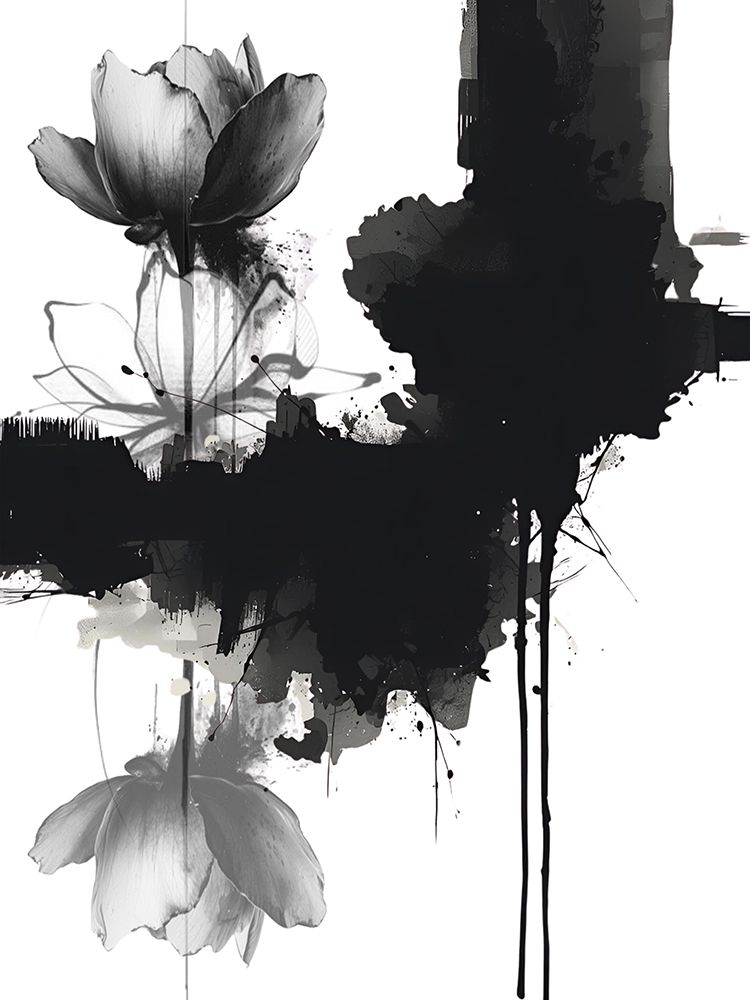 Black Flower Ink art print by Jesse Keith for $57.95 CAD