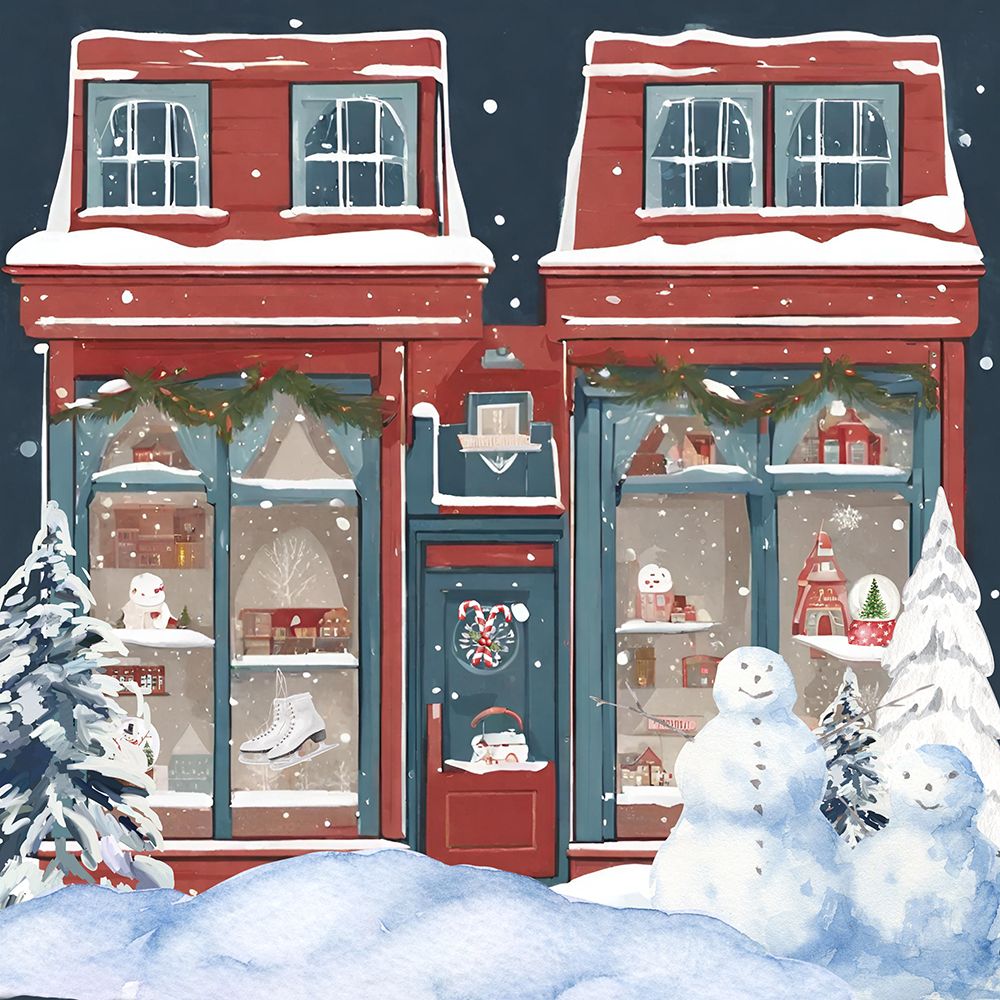 Christmas Store Front art print by Jesse Keith for $57.95 CAD