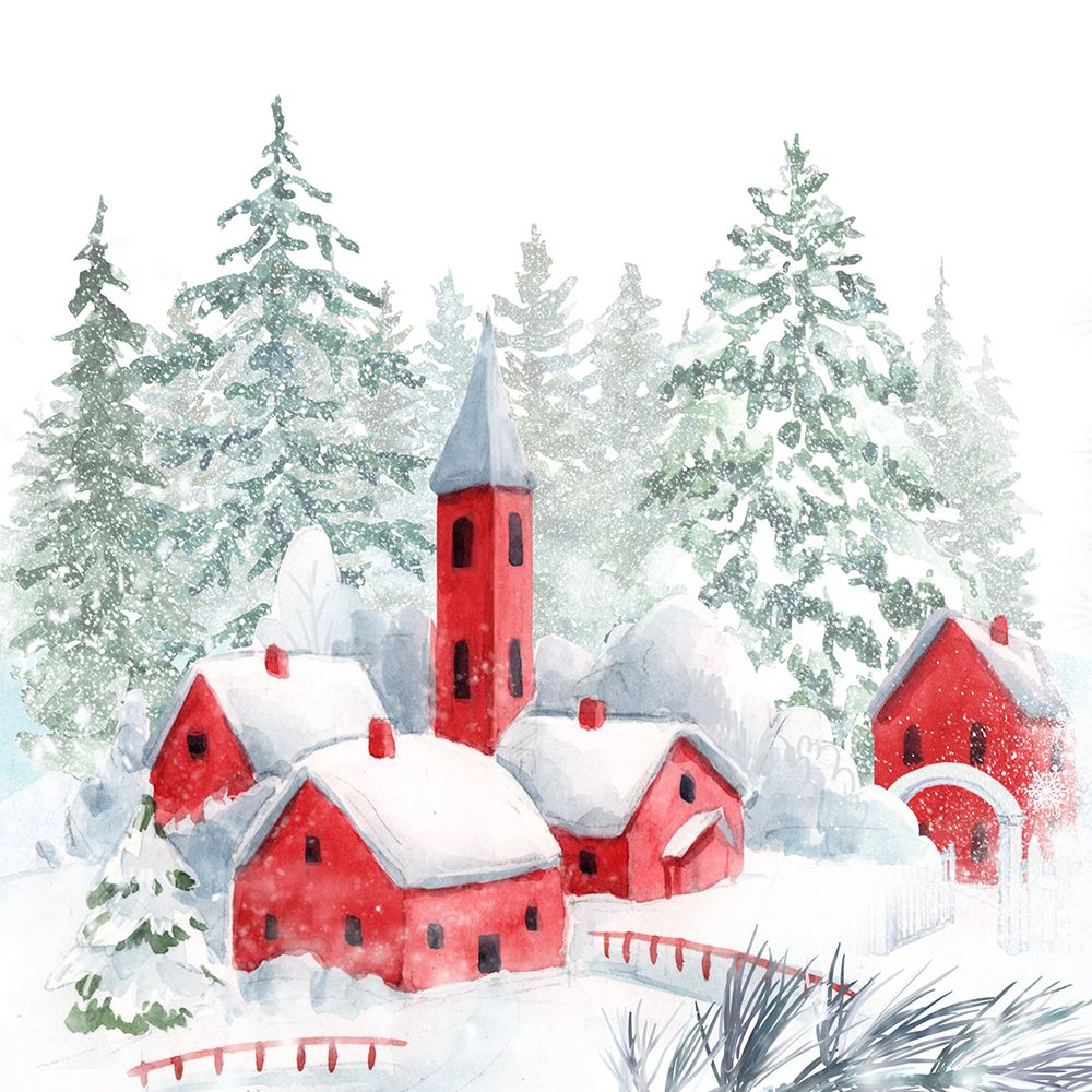 Snowfall Village art print by Jesse Keith for $57.95 CAD