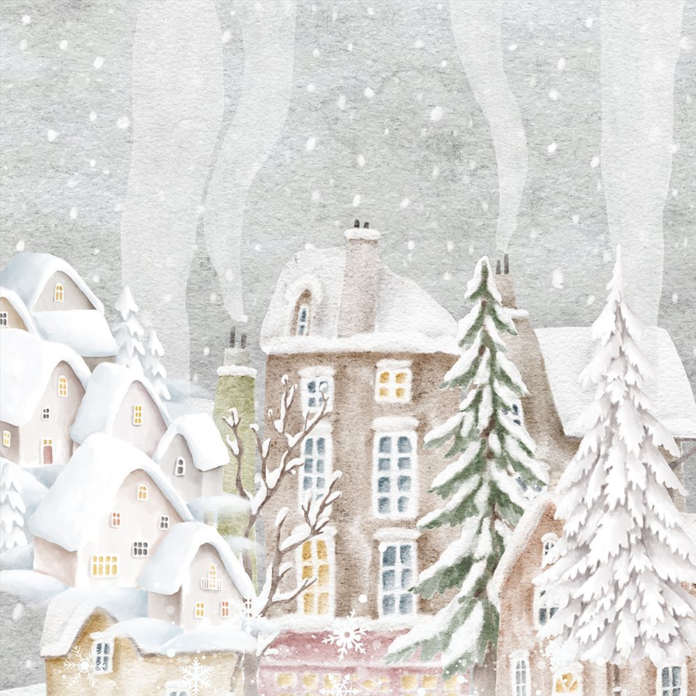 Village Snowstorm art print by Jesse Keith for $57.95 CAD