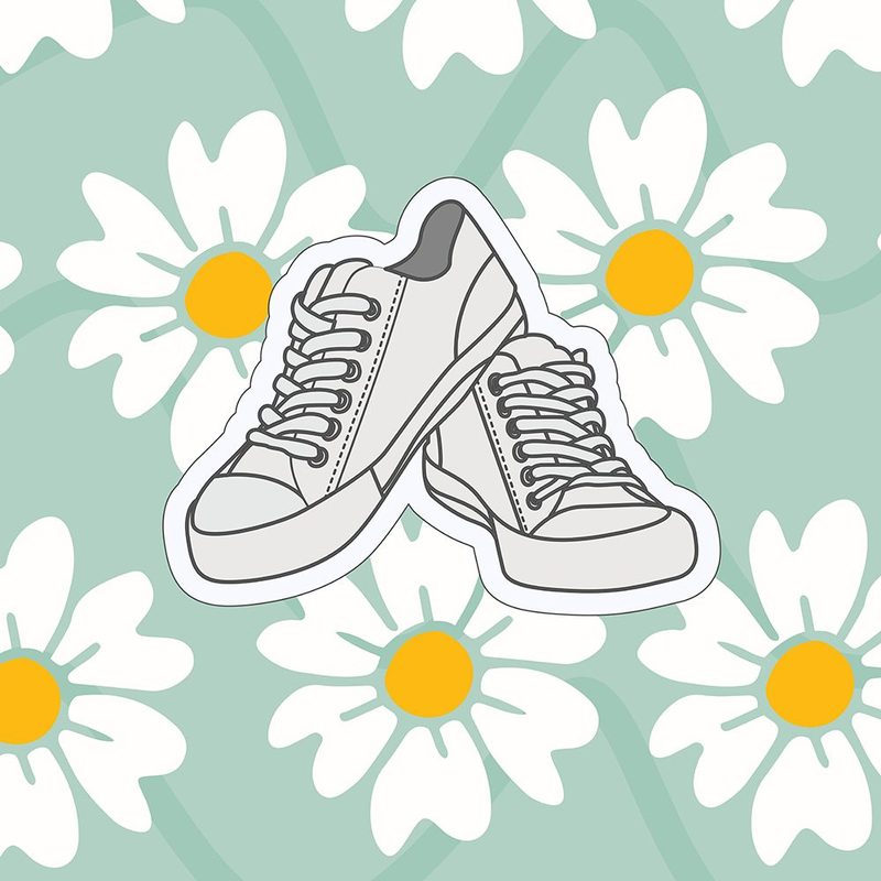 Girls Girls Girls Flower Sneakers 1 art print by Jesse Keith for $57.95 CAD