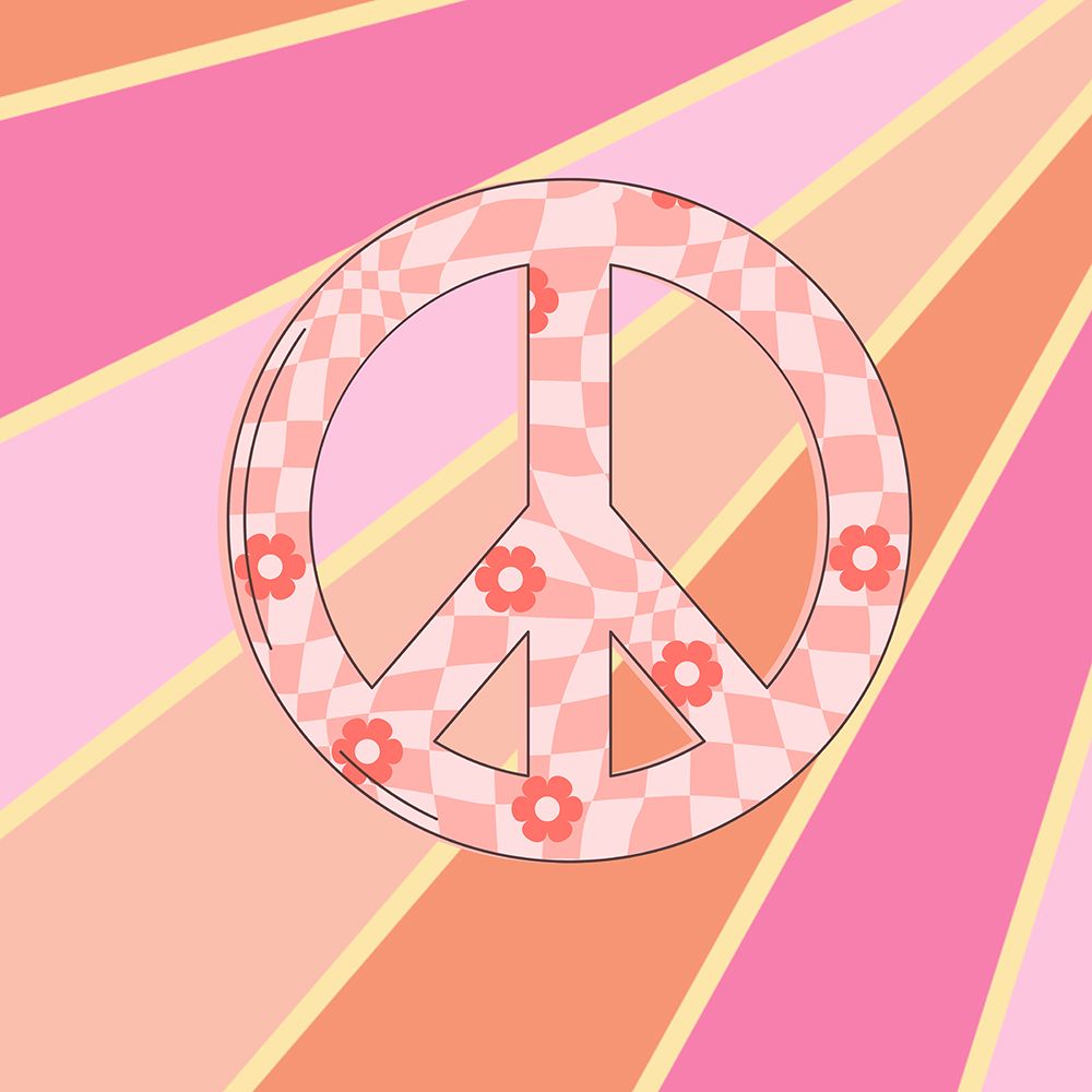 Beaming Peace Sign 2 art print by Jesse Keith for $57.95 CAD