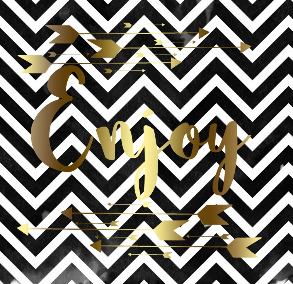 Enjoy Chevron Black White art print by Jelena Matic for $57.95 CAD