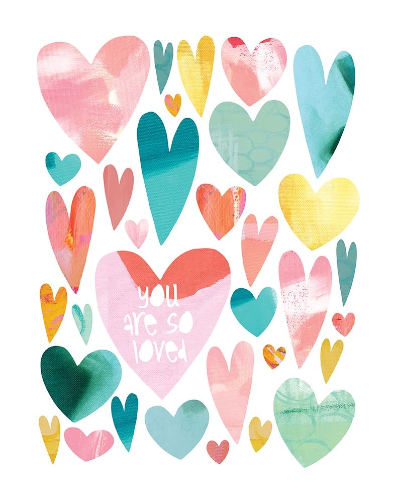 Floating_Hearts_SOLOVED art print by Jennifer McCully for $57.95 CAD