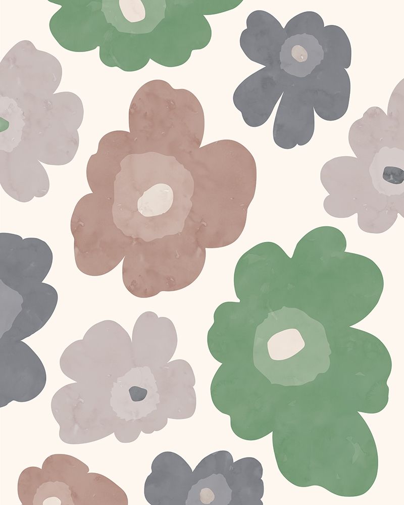 Flower_Pattern_Palette2_Watercolor_Texture art print by Jennifer McCully for $57.95 CAD